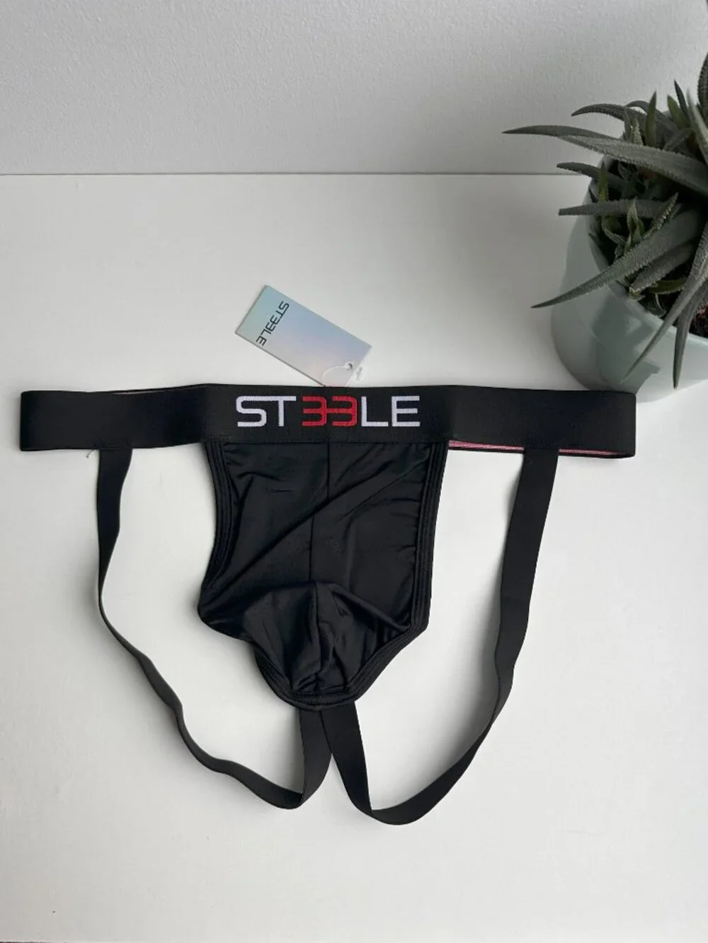 ST33LE - Black Nylon Elastane Air Mesh Sports Jockstrap (M)